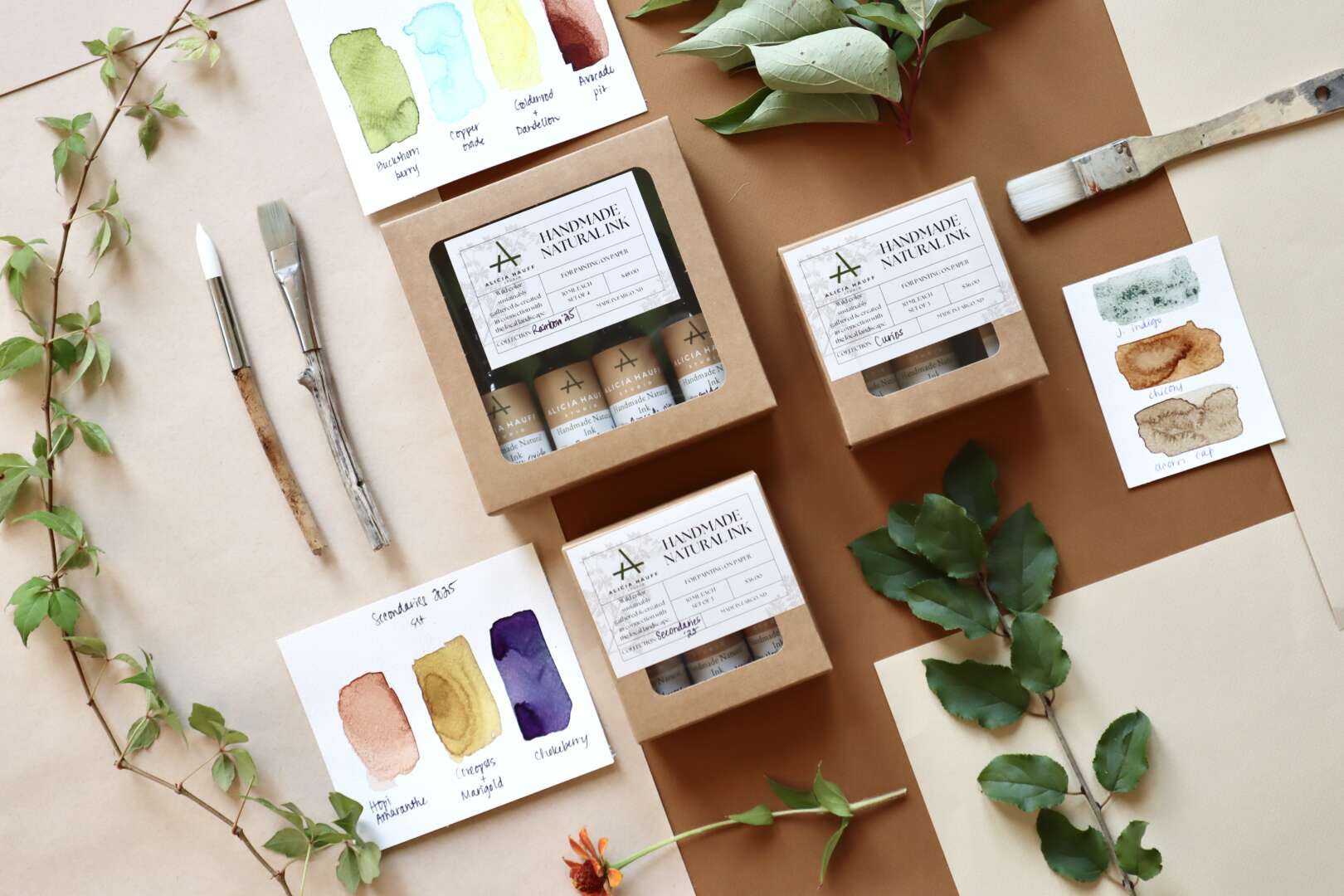 flatlay of wild ink sets